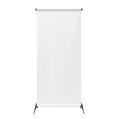 Blank retractable banner stand white background advertising display