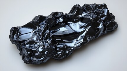 Dark metallic chromite ore showcasing glossy surface with bluish tint in high resolution