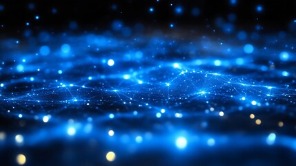 Obraz premium Abstract Technology Network Background with Glowing Connections