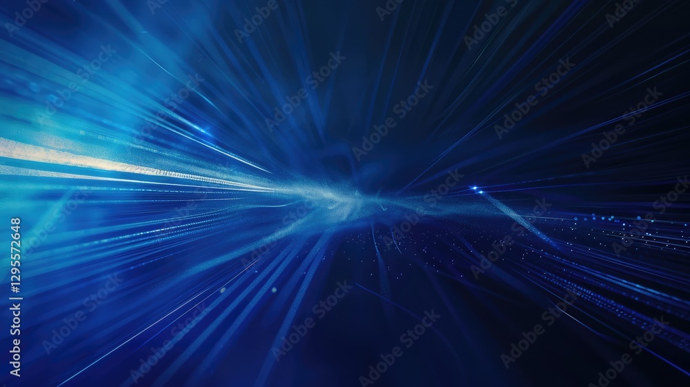 Poster abstract picture micro light sparkling particle represent data flow vivid flowing wave with high tec