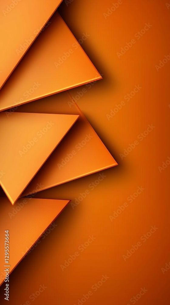 Aufkleber geometric design with orange triangles abstract composition background graphic resource