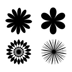 Obraz premium Unique Floral Silhouette Patterns