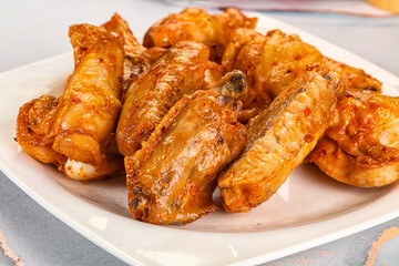 Grilled spicy chili chicken wings