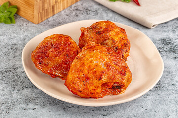 Baked marinated crispy chicken tighs
