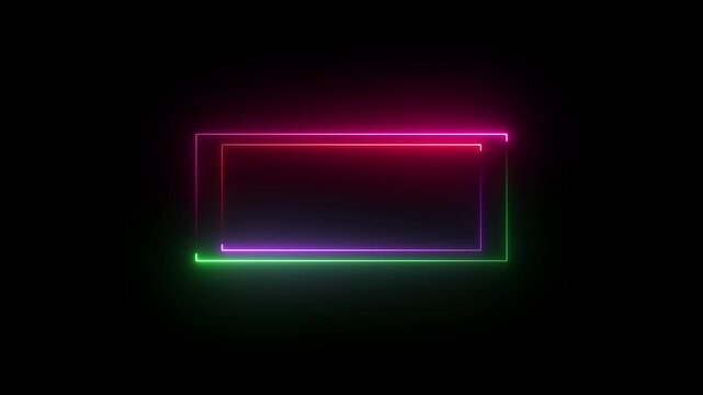Ractangle icon animation. It is commonly used in digital interfaces to represent buttons, text fields, or other rectangular elements.