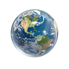 Fototapeta premium Blue globe isolated on transparent background