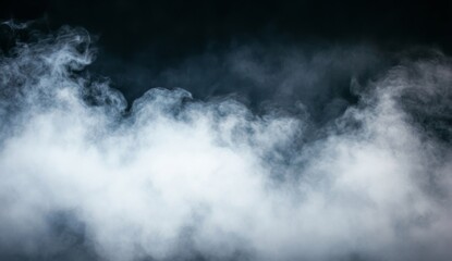 Dramatic smoky effect on dark background