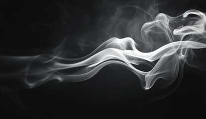 Fototapeta premium Abstract smoky shapes on black background