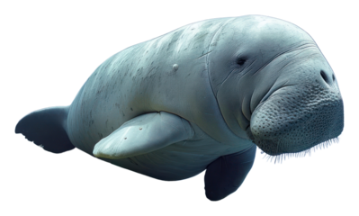 PNG Underwater photo of dugong animal outdoors nature.