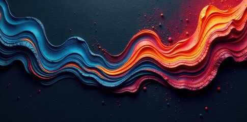 Swirling abstract texture on dark canvas fragment, Abstract Texture Art, Textured Art,