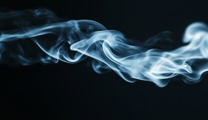 Abstract smoke swirls against a dark background