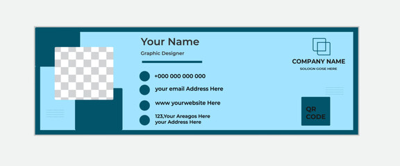 Creative  email signature template or email footer and personal social media cover Premium Design
 
 
