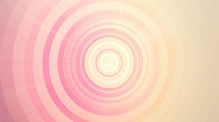 Soft pastel spiral with concentric circles in peach and yellow tones. Background image of gradient color with pink and yellow and spiral pattern. Digital design for backgrounds and prints. AIG51.