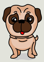 This is an illustration of a pug