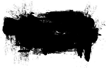 black brushed painting blank banner label artistic grunge graphic element