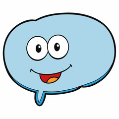 Obraz premium Speech Bubble icon with a smiling face