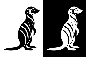Meerkat Silhouette Vector Art Stylish & Professional Design.