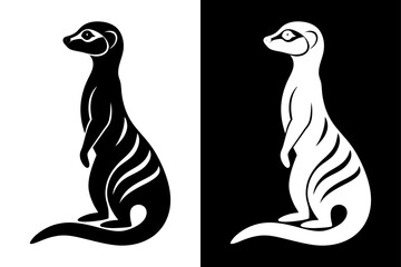 Meerkat Silhouette Vector Art Stylish & Professional Design.