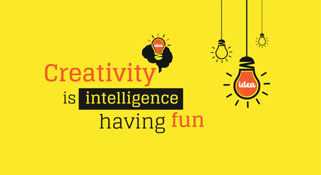 Creativity, Idea Office Wall Decal, Motivational, Quotes, Corporate Branding, Wall Mural Sticker design.