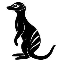 Minimalist Meerkat Silhouette Icon – Perfect for Logos & Designs.