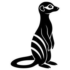 Minimalist Meerkat Silhouette Icon – Perfect for Logos & Designs.