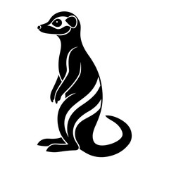 Minimalist Meerkat Silhouette Icon – Perfect for Logos & Designs.