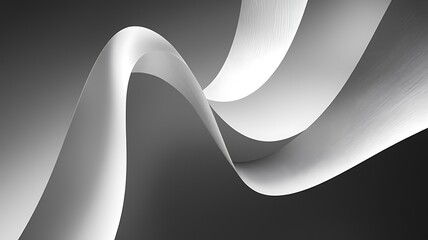 Abstract Paper Wave: An elegant abstract composition featuring flowing ribbons of paper, curving and cascading against a soft gradient background, creating a sense of movement and artistic flair.