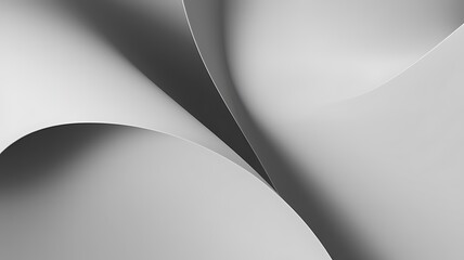 Abstract Paper Swirls: A minimalist and elegant black and white composition showcases the graceful curves and interplay of rolled paper. The delicate dance of light and shadow enhances the texture.