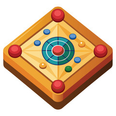 A brown and red  carom game board 