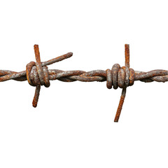 Rusty barbed wire fence abstract art lines texture,