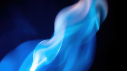 Obraz premium Abstract Blue Flame on Dark Background