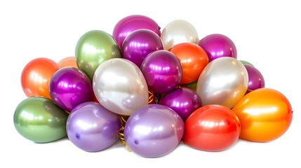 Obraz premium Vibrant Array of Colorful Balloons Gathered Together for a Joyful Celebration