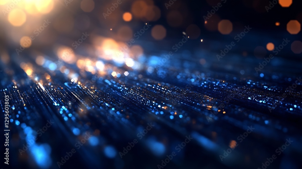 Poster Abstract background with shimmering lights and bokeh effect creating a captivating visual design : Generative AI