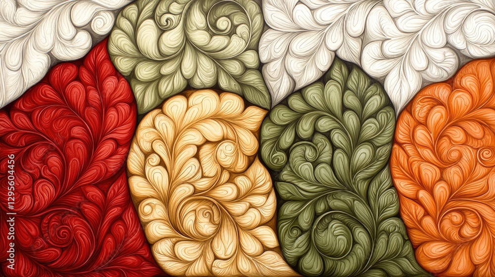 Aufkleber fractal art design abstract patterns digital artwork artistic environment close-up view creative con