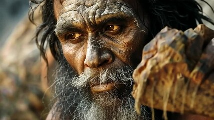 Ancient humanity: presenting prehistoric life with primitive man at the center, capturing daily routines, interactions, and the simplicity of life before modern advancements changed the world.