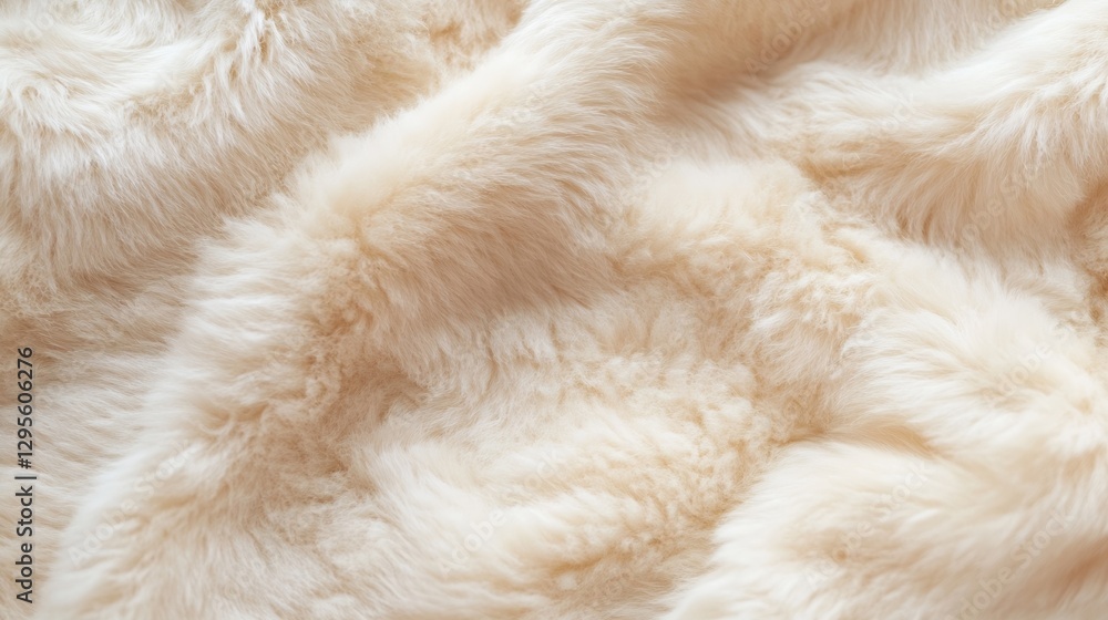 Poster soft creamy faux fur textile creating a cozy and luxurious texture background : generative ai