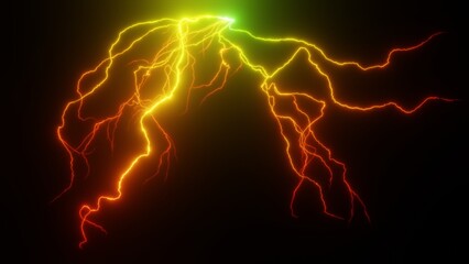 荒れ狂う放電のエネルギーの3Dイラスト