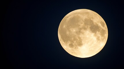 Stunning Full Moon Illuminating the Night Sky with a Beautiful Glow : Generative AI