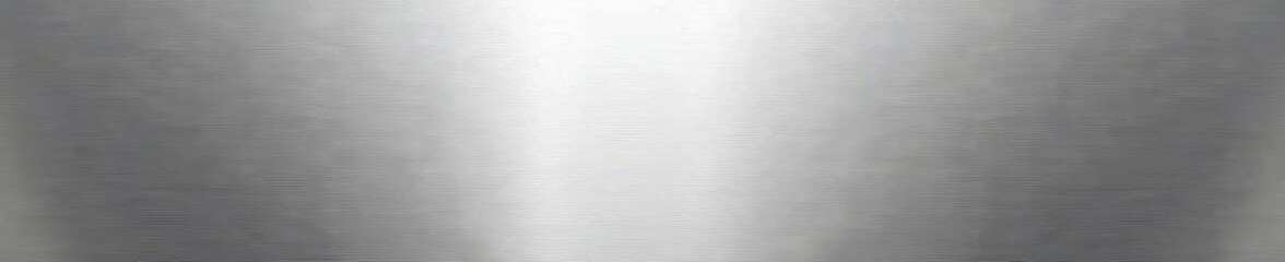 Gleaming brushed stainless steel; subtle light reflections show texture, texture, hard, backdrop