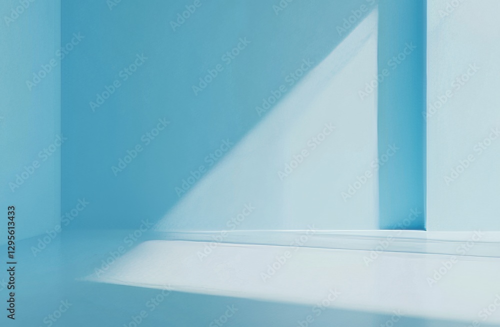Poster a minimal and soft background mockup for presenting products features a room corner with shadows cas