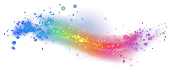 Obraz premium PNG Rainbow blurred bokeh light background art astronomy sparkling.