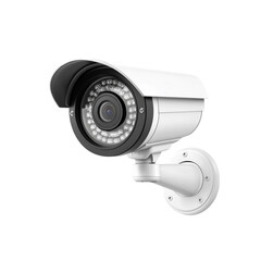 White security camera outdoor surveillance system CCTV technology