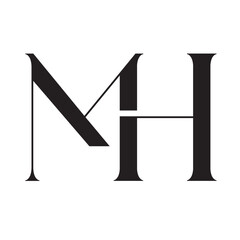 Initial MH or HM vector logo design for luxury and startup. 標誌設計, ロゴデザイン, Diseño de logotipo