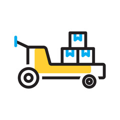 Fototapeta premium Vector multi color icon for Material handling