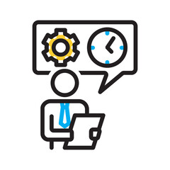Vector multi color icon for Manageability