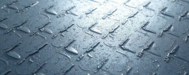 Close-up of silver-plated steel surface, texture detail, grungy, construction