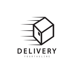 express delivery logo, express delivery logo with car icon vector template