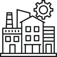 Manufacturing Plant icon vector  Adobe Illustrator Artwork