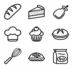 fast food and cake icon