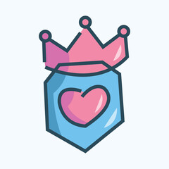 Confident Icon Design in Color Style